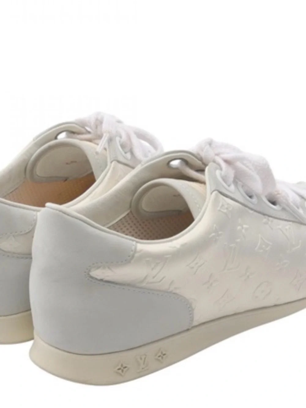 Louis Vuitton White and Light Gray Women's Sneakers